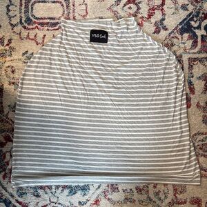 Milk Snob Gray & White Striped Nursing Cover
